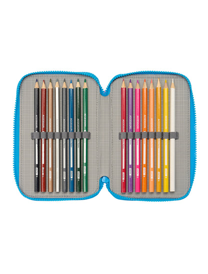 Astuccio Triplo 36pz Stitch "Hawaii"