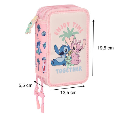 Astuccio Triplo 37pz Stitch "Beach"